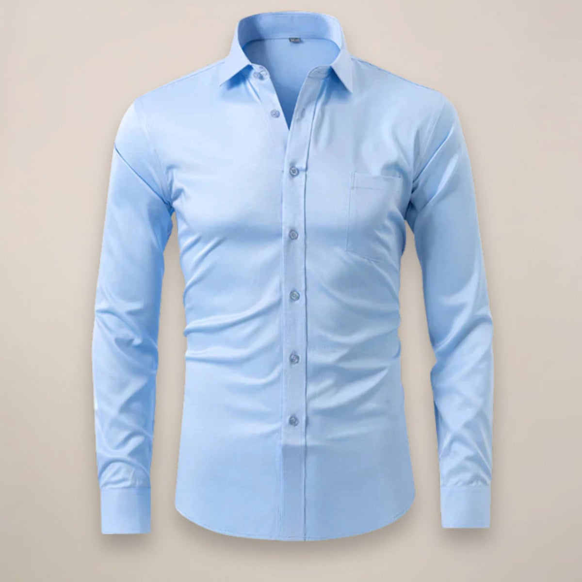 Jorn | Slim-fit herenoverhemd met gespreide kraag en borstzak