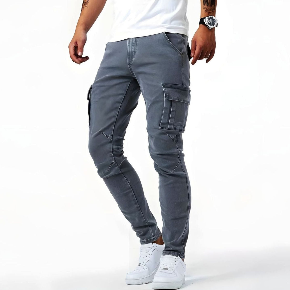 Rik | Slim-fit cargobroek met zes zakken