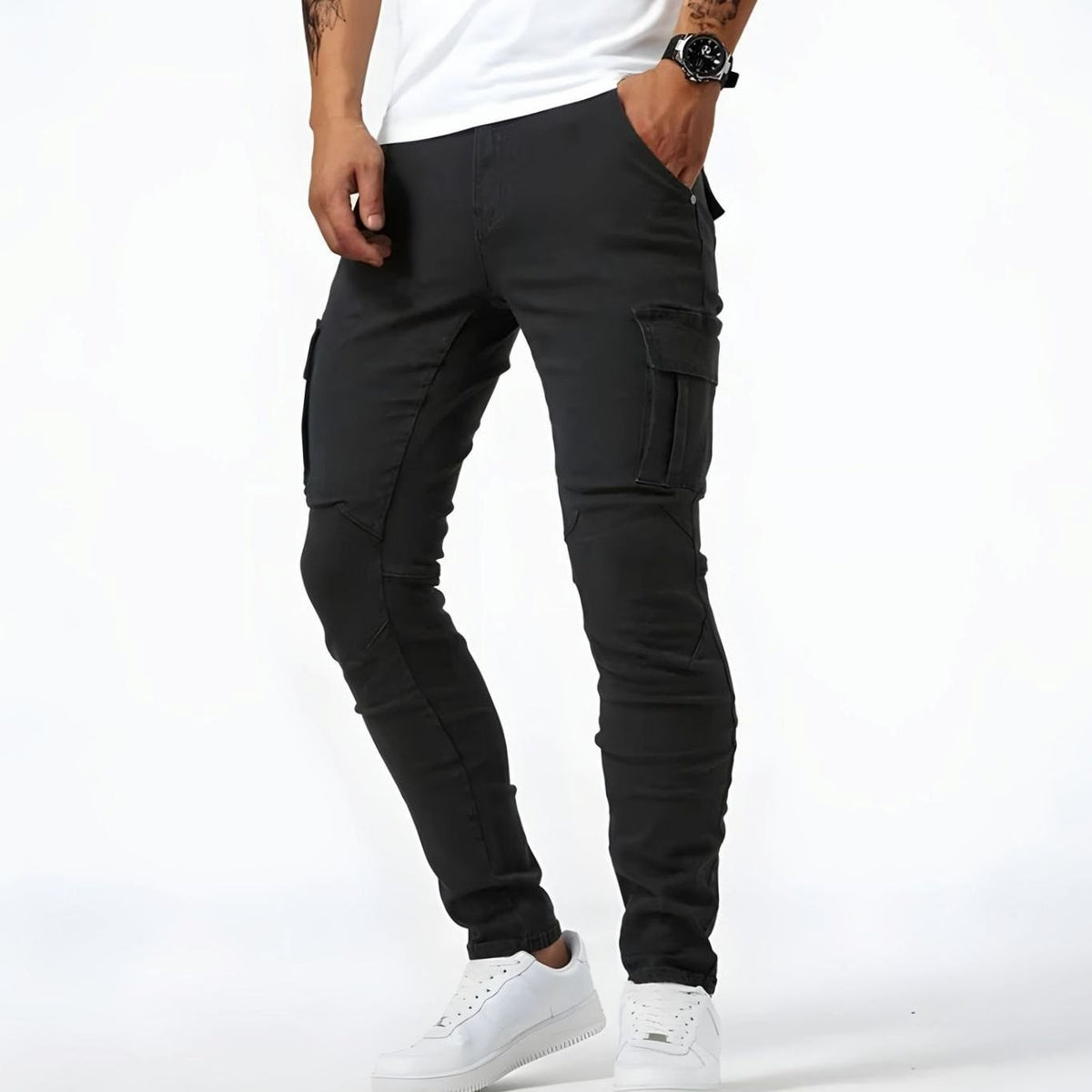 Rik | Slim-fit cargobroek met zes zakken