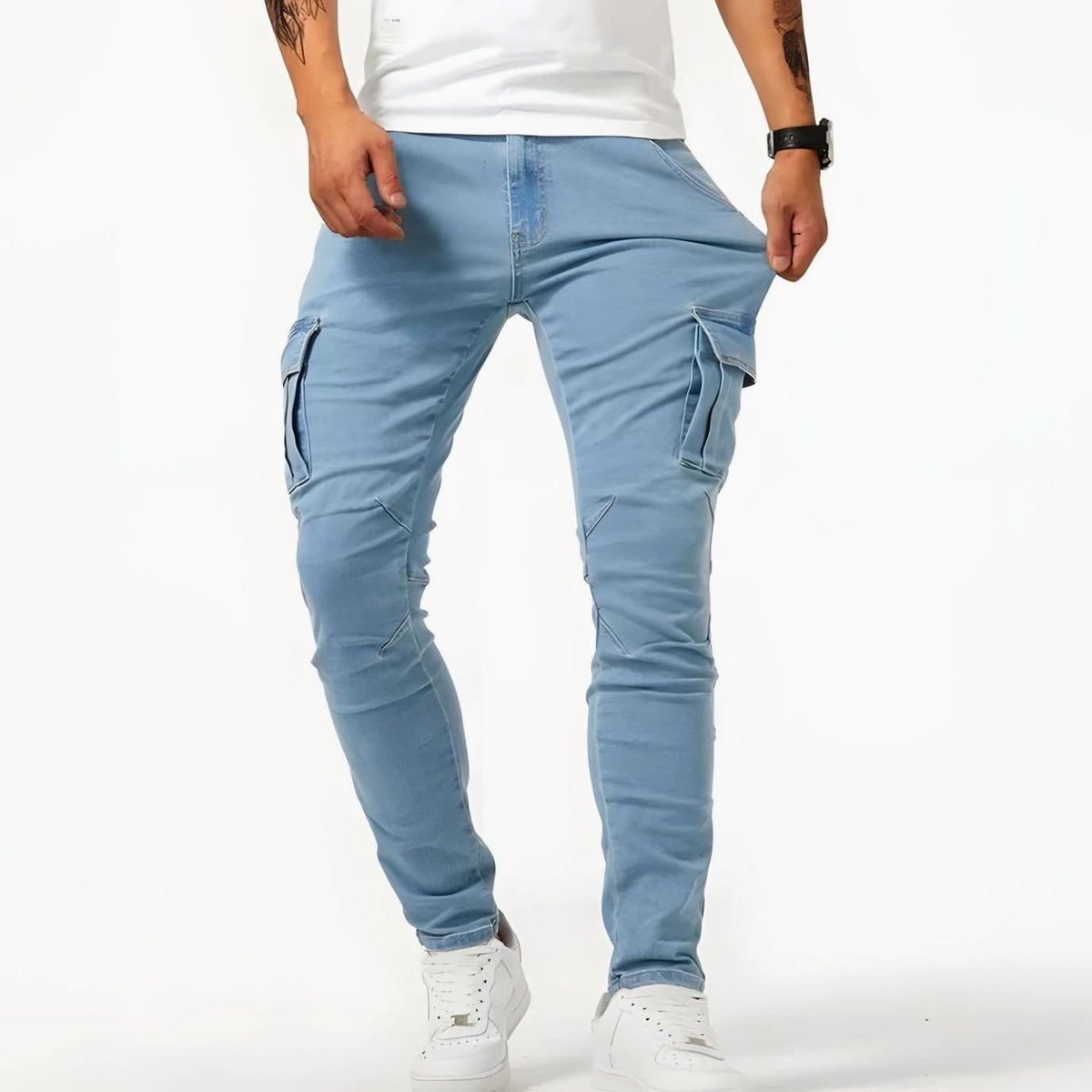Rik | Slim-fit cargobroek met zes zakken