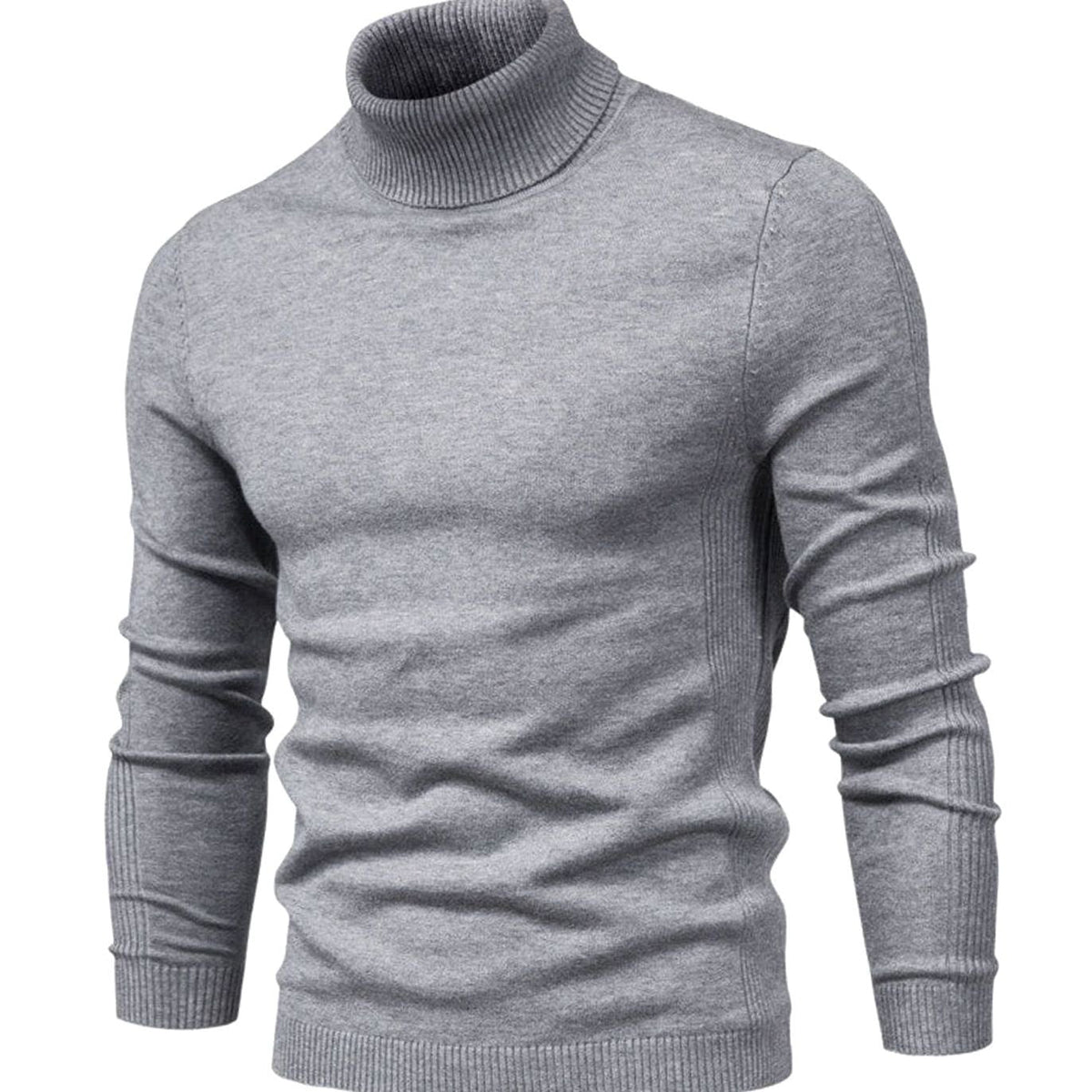 Milan | Slim-fit coltrui voor heren met geribde boorden