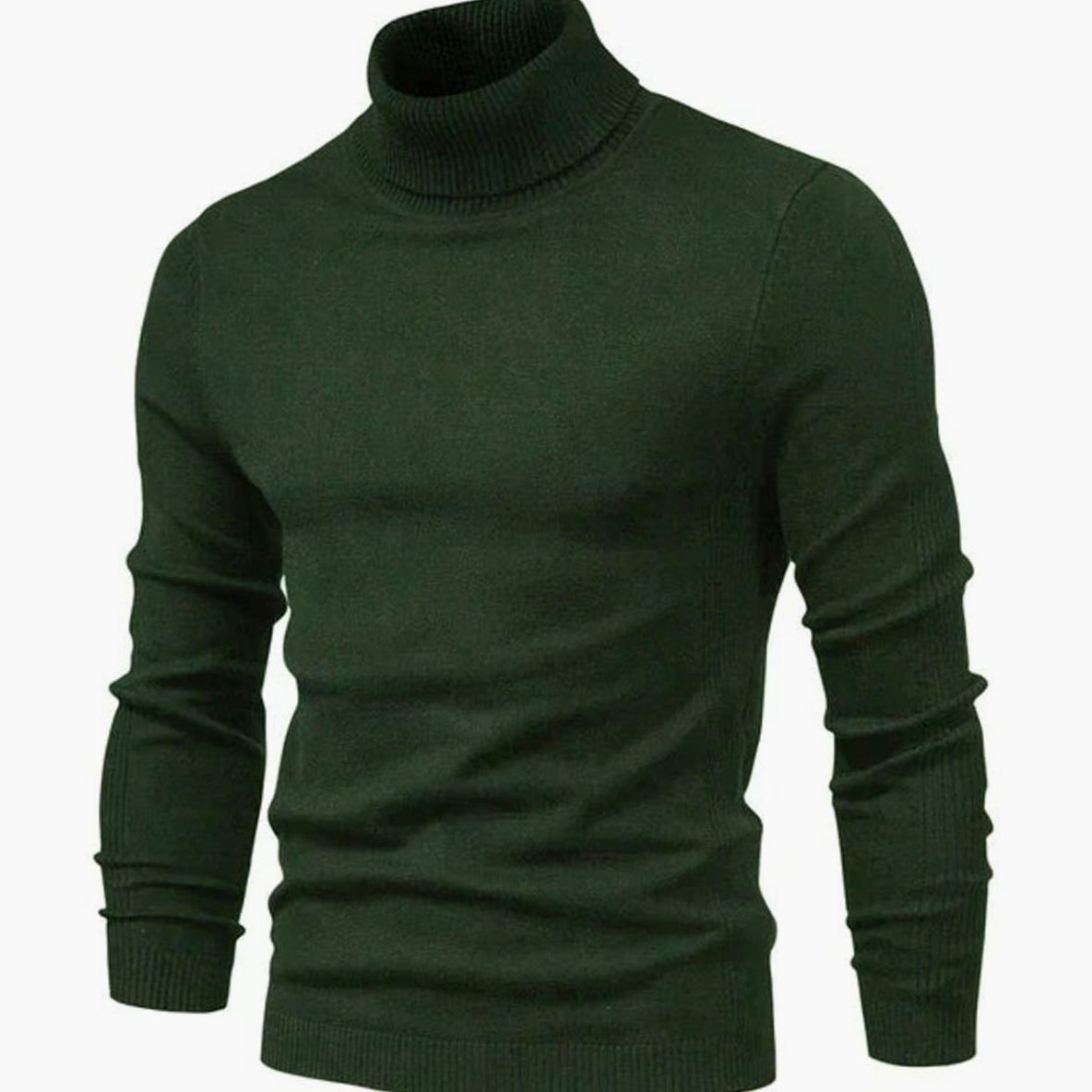 Milan | Slim-fit coltrui voor heren met geribde boorden
