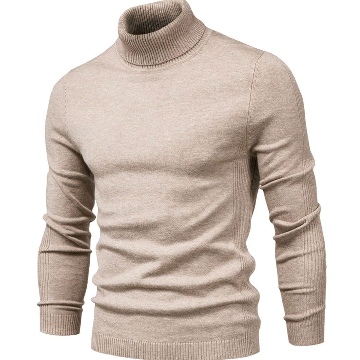 Milan | Slim-fit coltrui voor heren met geribde boorden