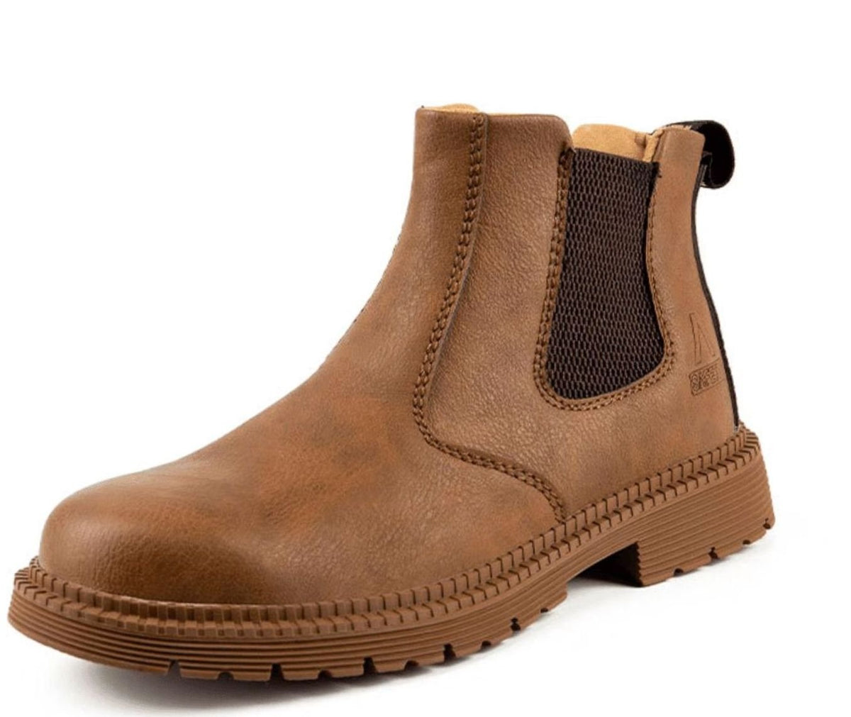 Chelsea herenboots van imitatieleer met profielzool