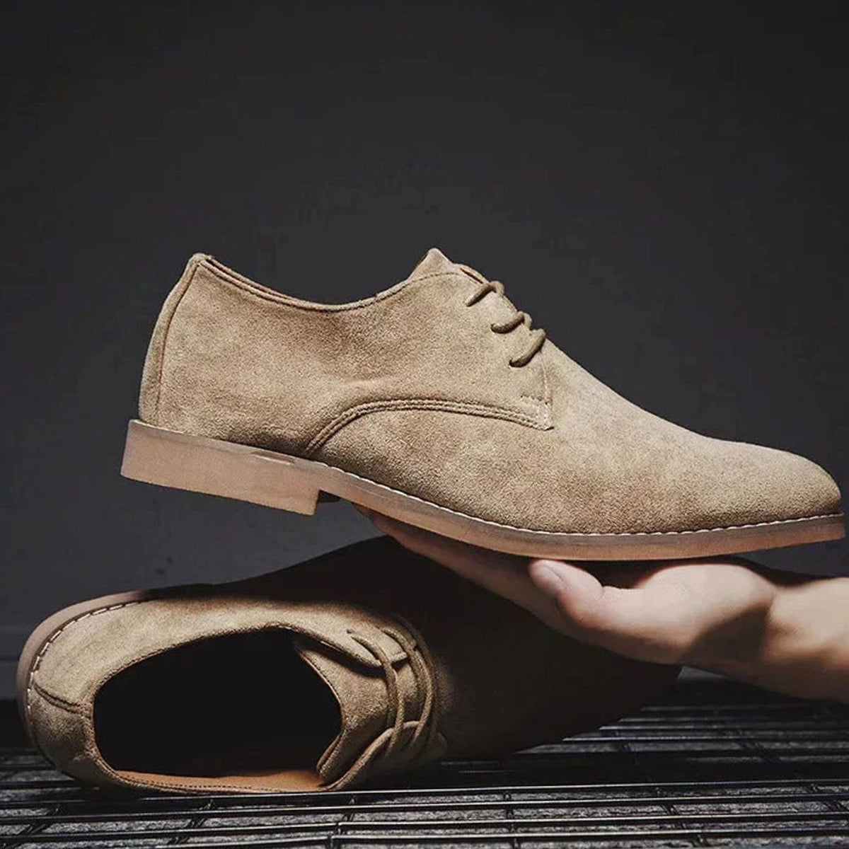 Suède herenderbyschoenen met veters