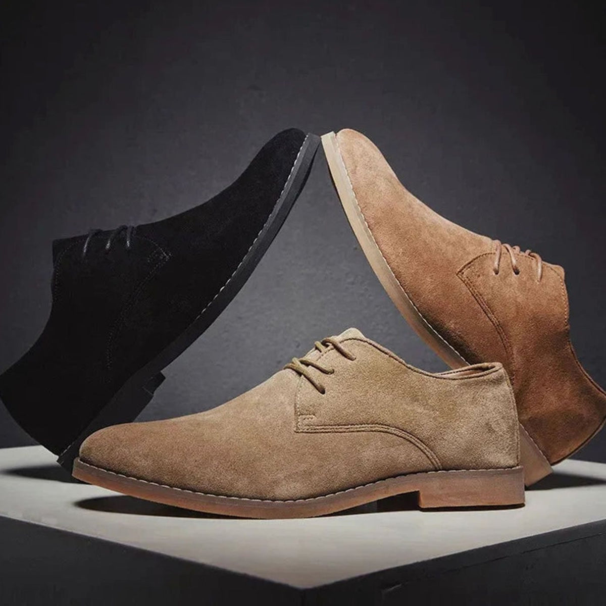 Suède herenderbyschoenen met veters