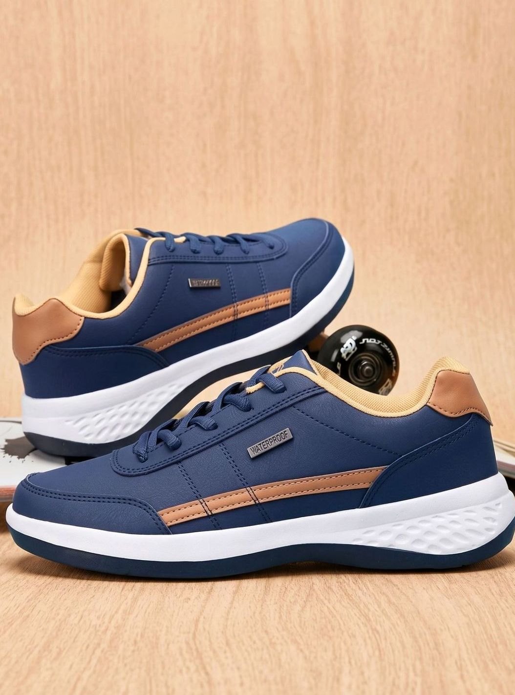 Waterdichte herensneakers met veters en voetboogondersteuning