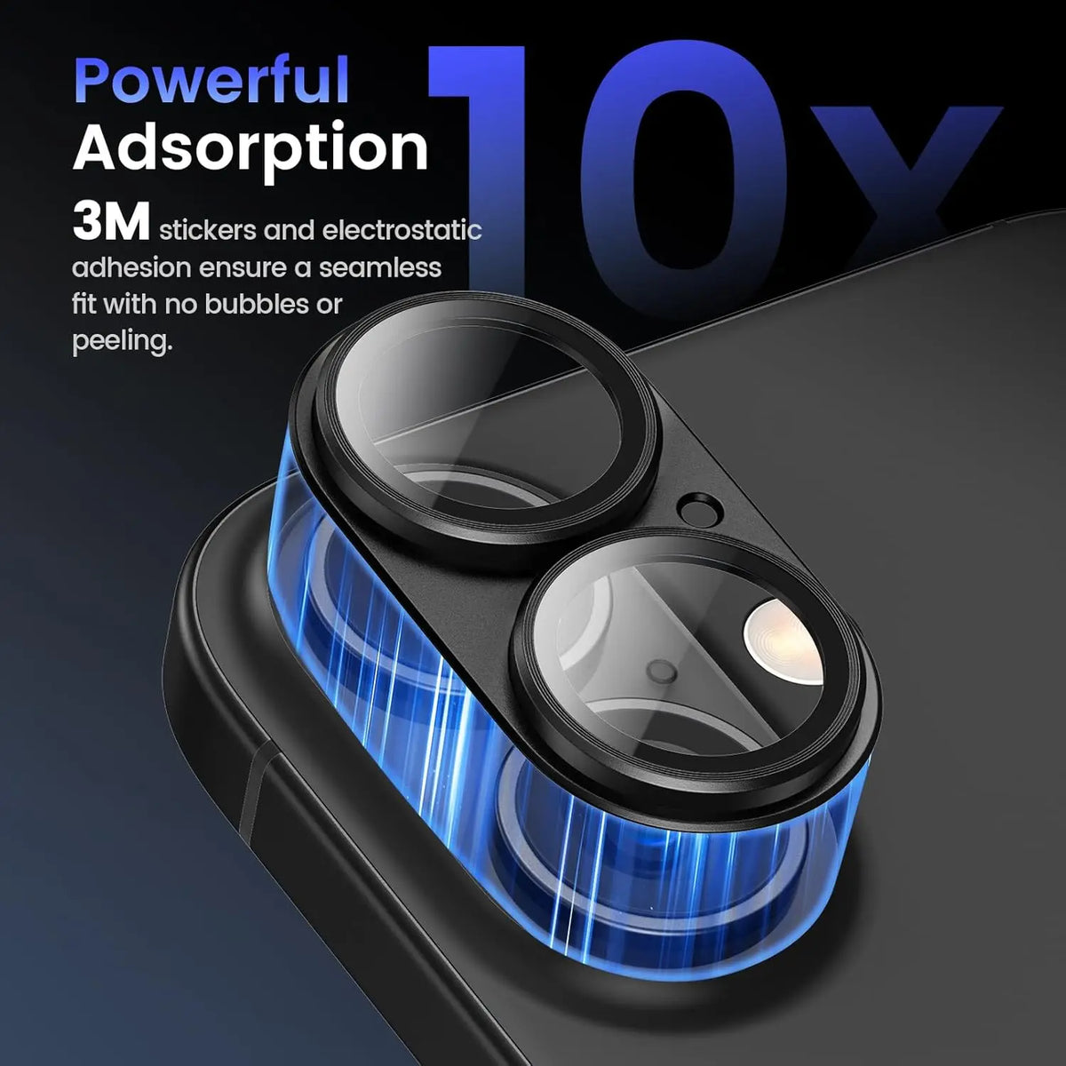 Metalen camera lens beschermhoes met gehard glas voor iphone