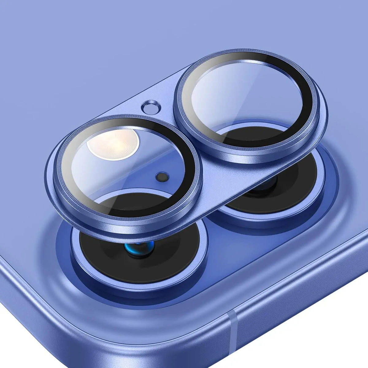Metalen camera lens beschermhoes met gehard glas voor iphone