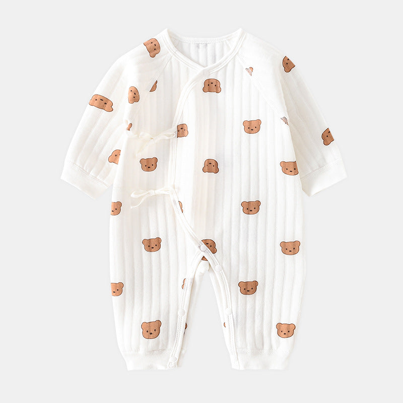 Babyromper met beertje - voorjaar & herfst kleding