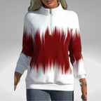 Dames sweatshirt met ritskraag