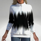 Dames sweatshirt met ritskraag