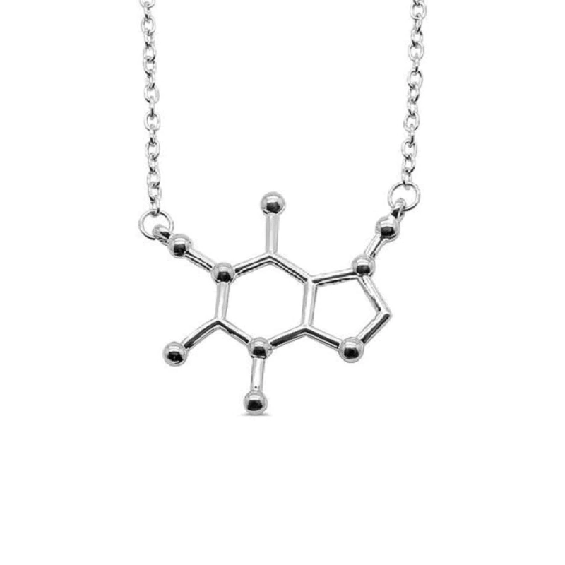 Moleculaire cafeïne halsketting