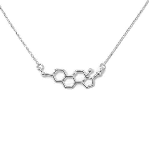 Moleculaire cafeïne halsketting