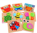Montessori-leerpuzzel van hout – kleurenplezier