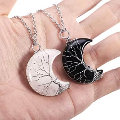 Maanketting met levensboomhanger