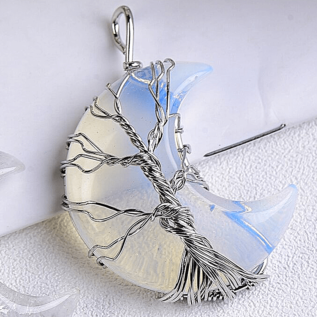Maanketting met levensboomhanger