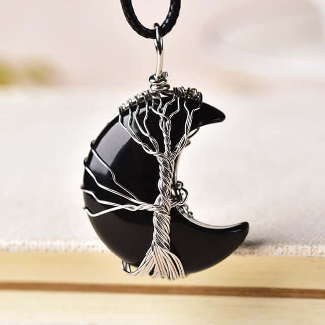 Maanketting met levensboomhanger
