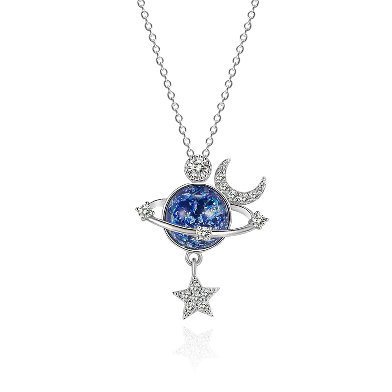 Maan & sterren planeet ketting