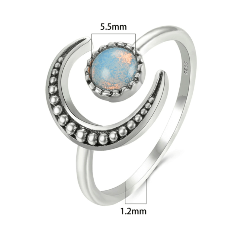 Ring met maansteen
