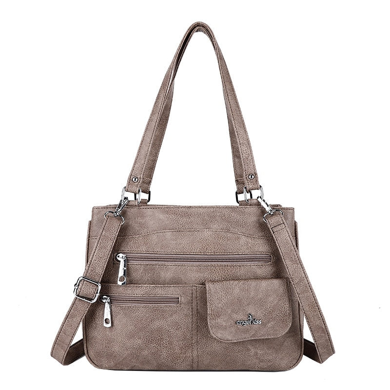 Multi-vakken dames schouder- en crossbody handtas — afbeelding 12