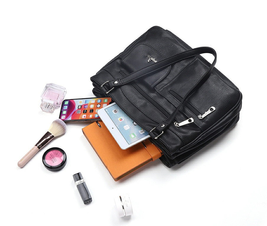 Multi-vakken dames schouder- en crossbody handtas — afbeelding 7