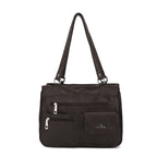 Multi-vakken dames schouder- en crossbody handtas