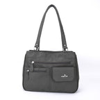 Multi-vakken dames schouder- en crossbody handtas