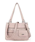 Multi-vakken dames schouder- en crossbody handtas