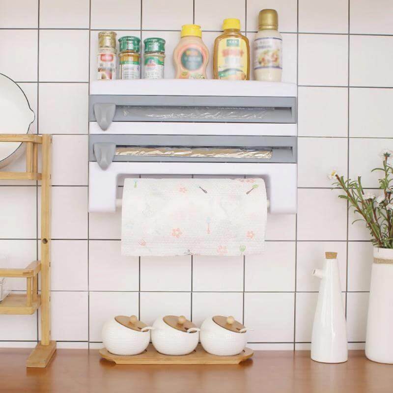 Multifunctioneel keukenrek voor aan de muur – materiaal: ABS — afbeelding 3