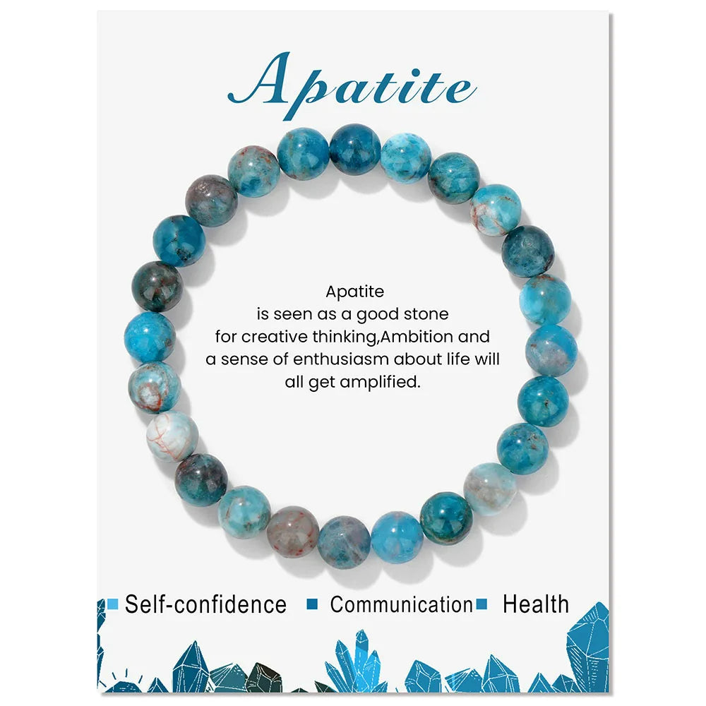 Armband met natuurlijke kristalkralen van 8 mm