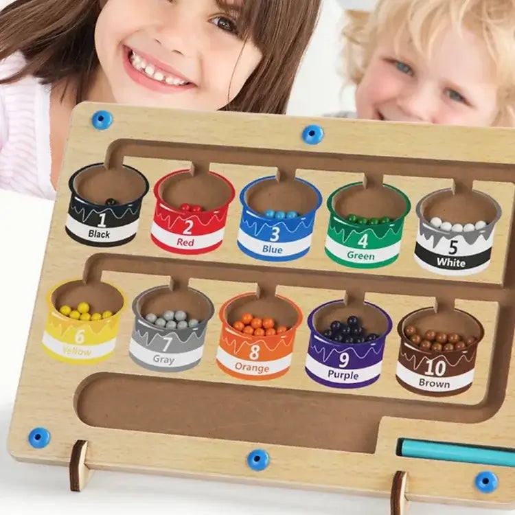 Magnetisch tel- en kleurlabyrint