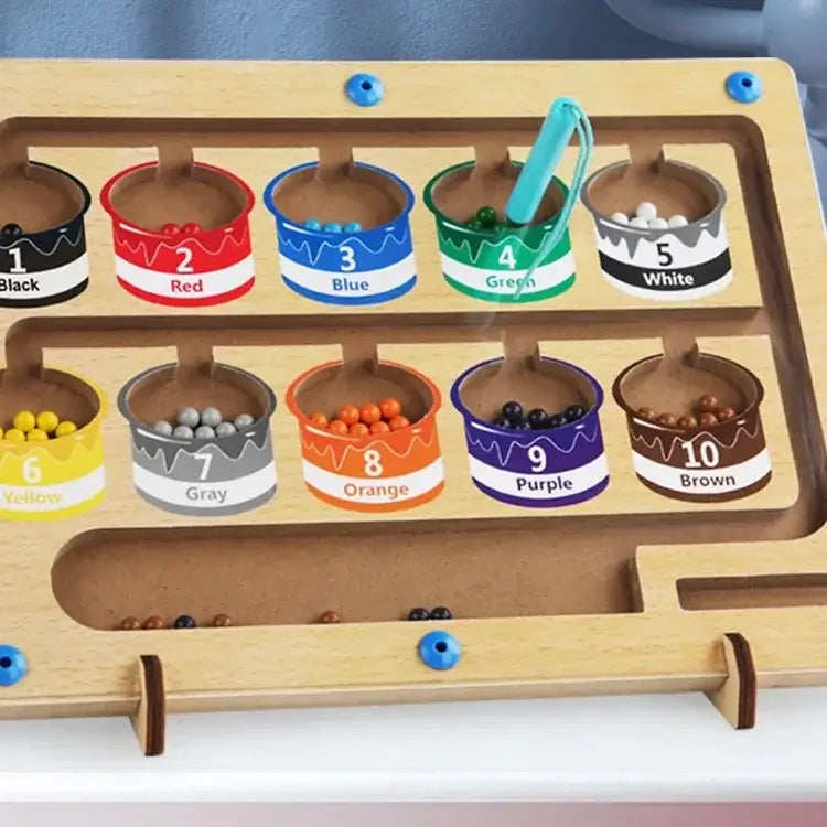Magnetisch tel- en kleurlabyrint