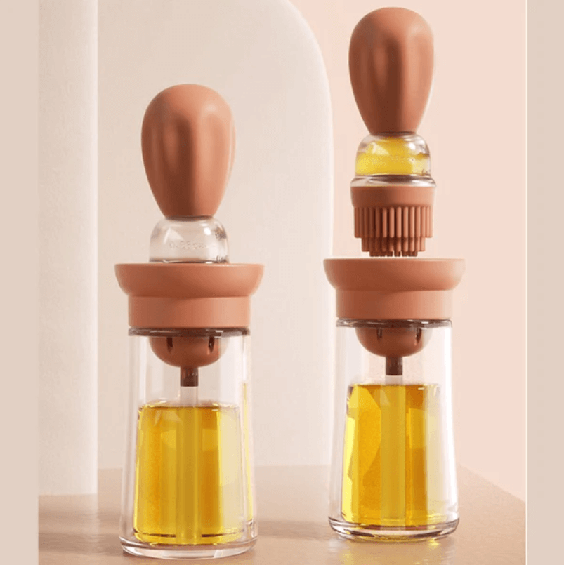 Olieverdeler fles met siliconen borstel
