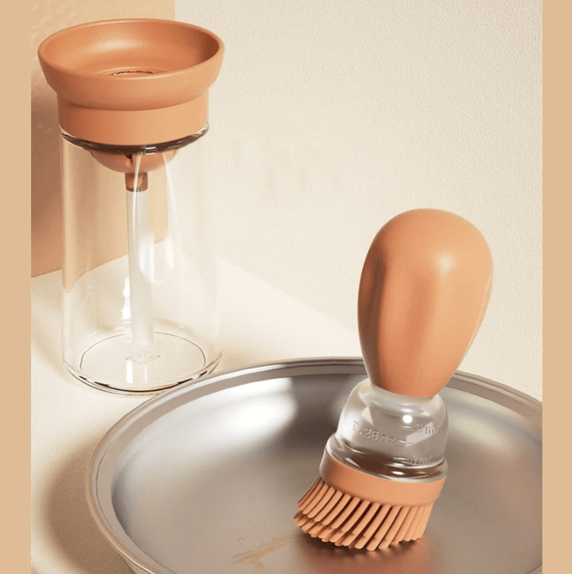 Olieverdeler fles met siliconen borstel