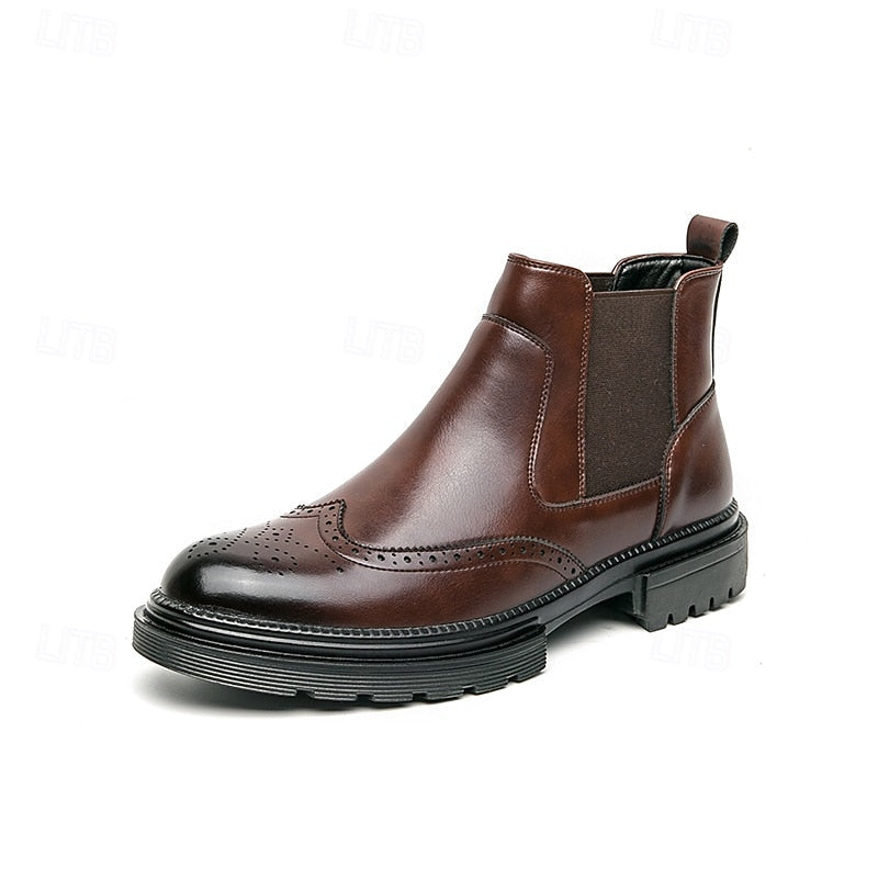 Chelsea boots met wingtip- en broguedetails