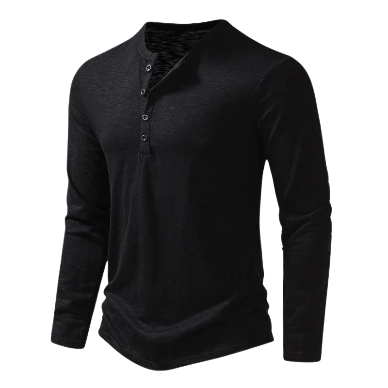 Udo | Herenshirt met ronde hals en lange mouwen