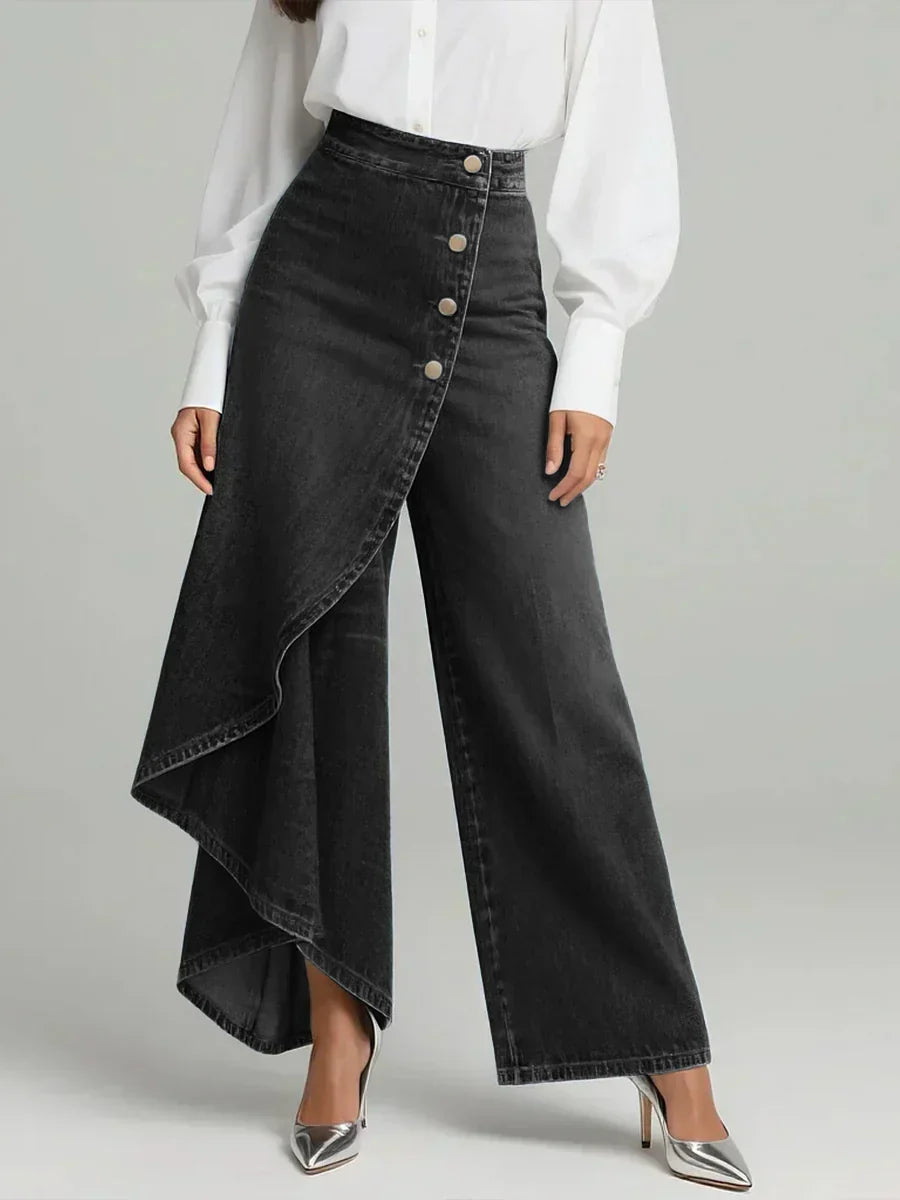 Margie | Wijde damesjeans met hoge taille
