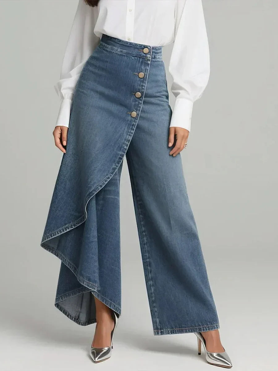 Margie | Wijde damesjeans met hoge taille