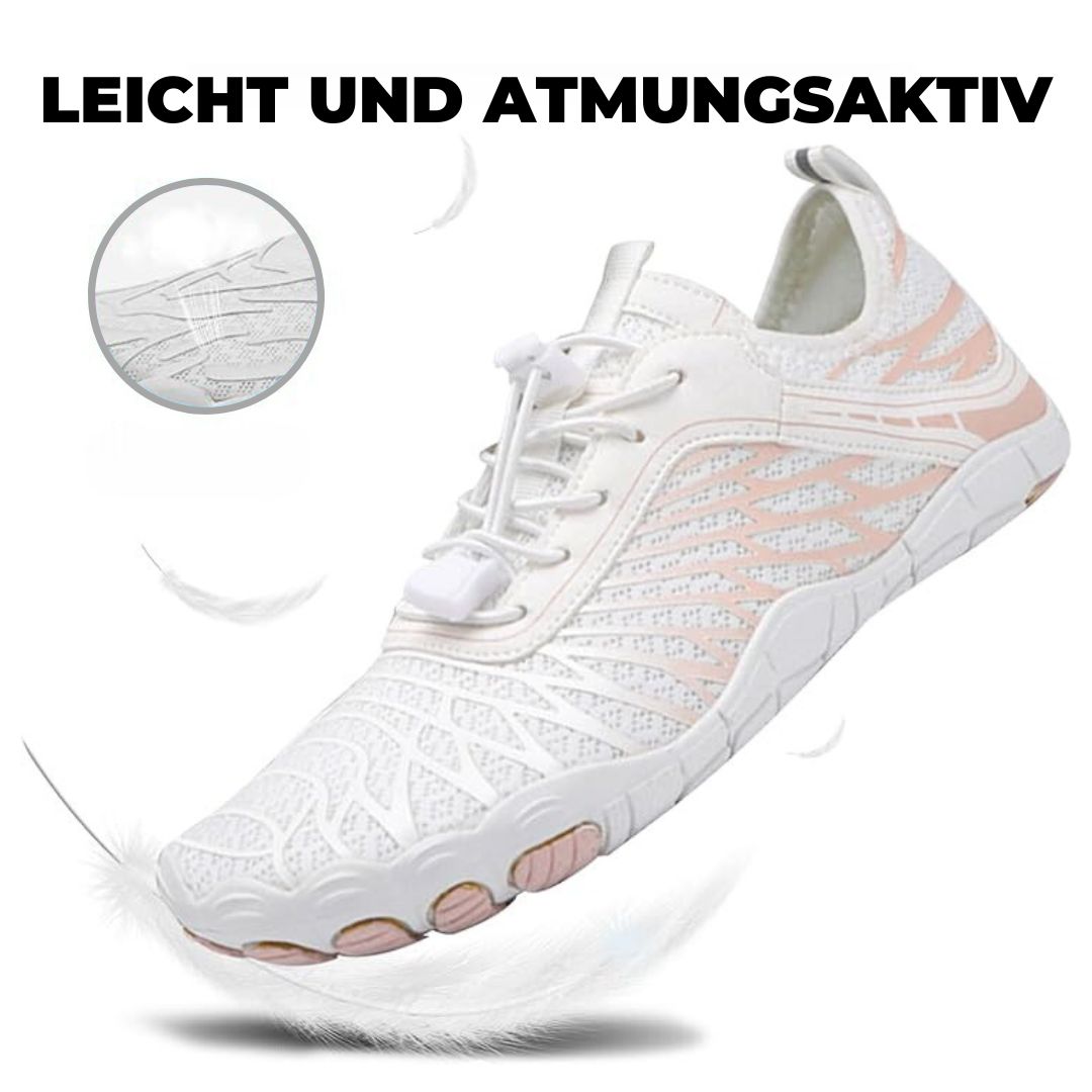 Barefootschoenen met dunne zool en brede neus