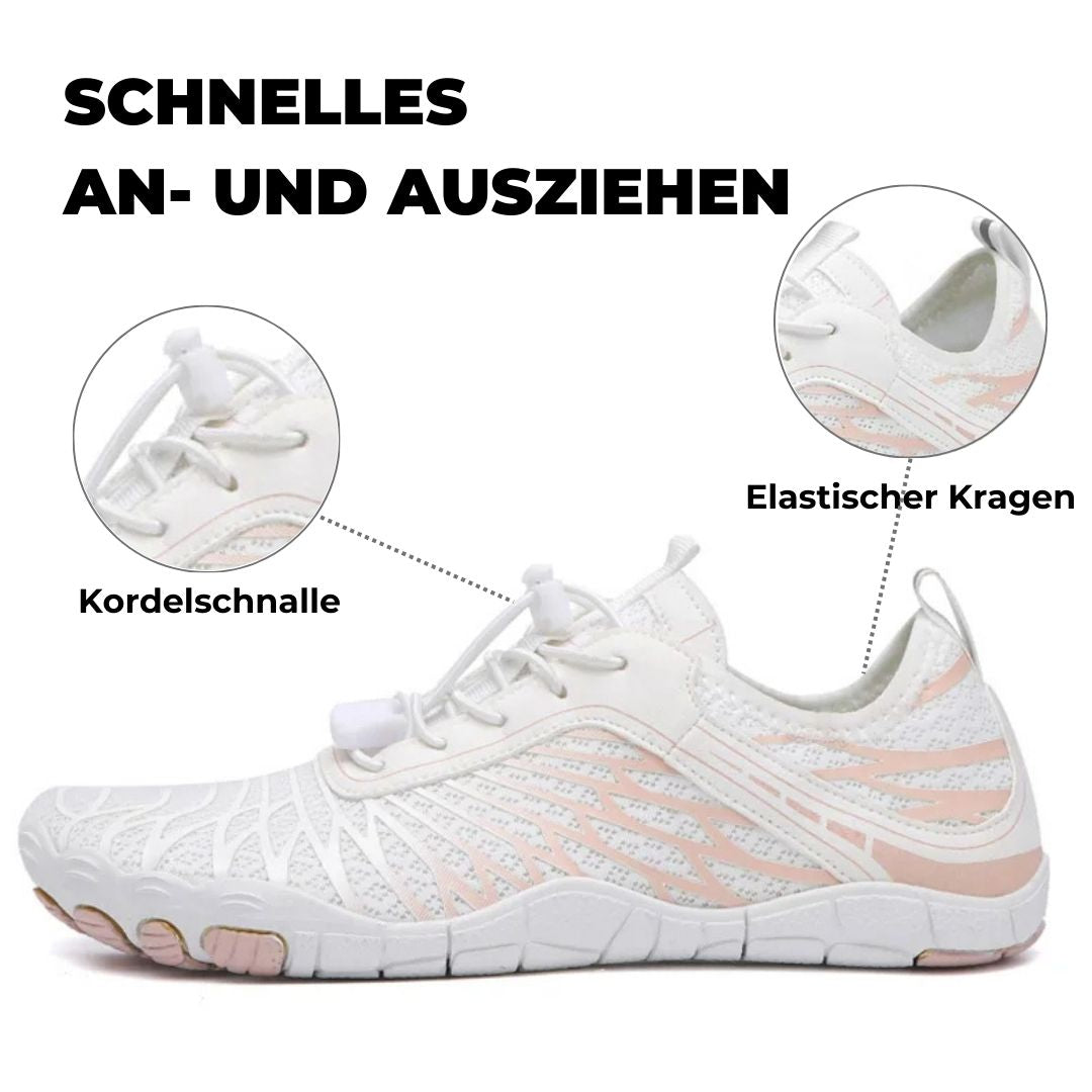 Barefootschoenen met dunne zool en brede neus