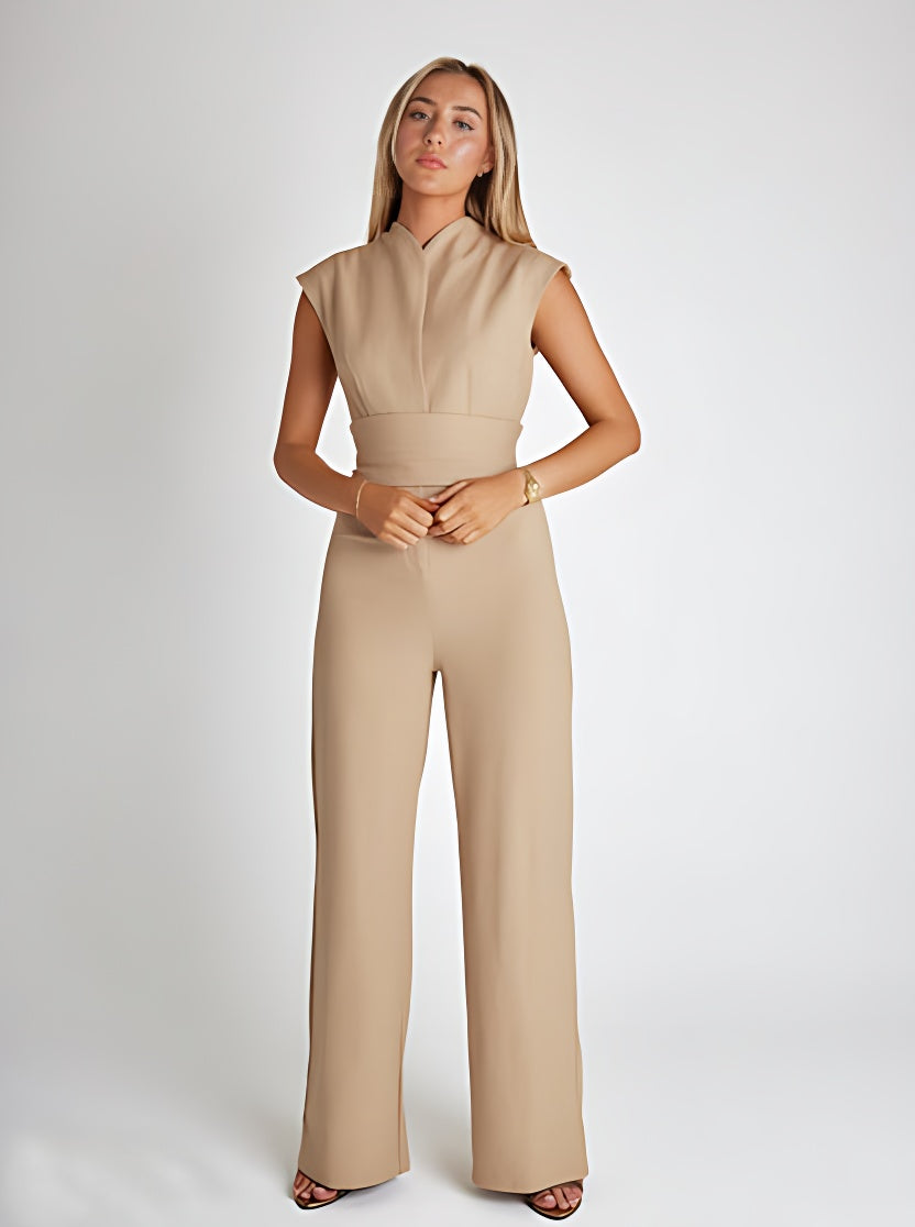 Luchtige dames jumpsuit met wijde pijpen en V-Hals — afbeelding 28