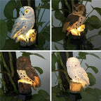 LED lichtgevende tuin uil – materiaal: Hars — afbeelding 3