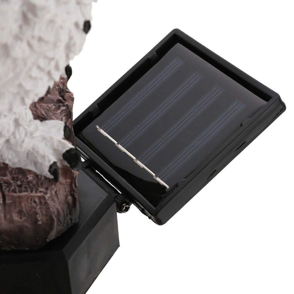 LED lichtgevende tuin uil – materiaal: Hars — afbeelding 8