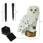 LED lichtgevende tuin uil – materiaal: Hars — afbeelding 9