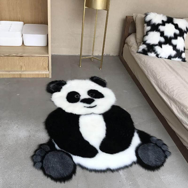 Panda print vloerkleed