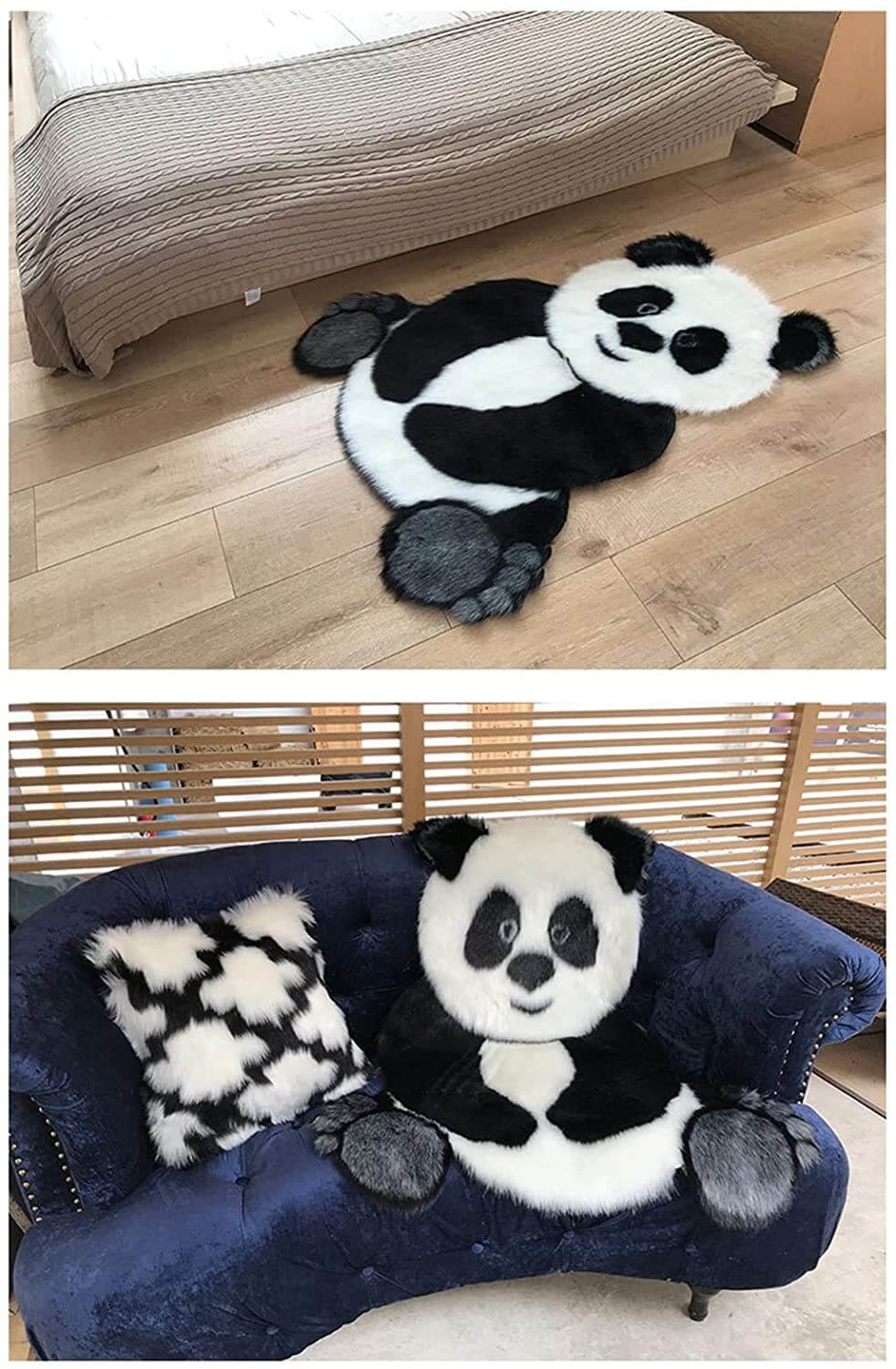 Panda print vloerkleed