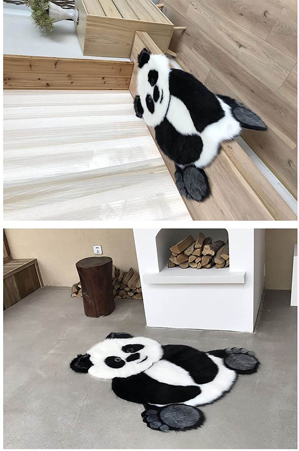 Panda print vloerkleed