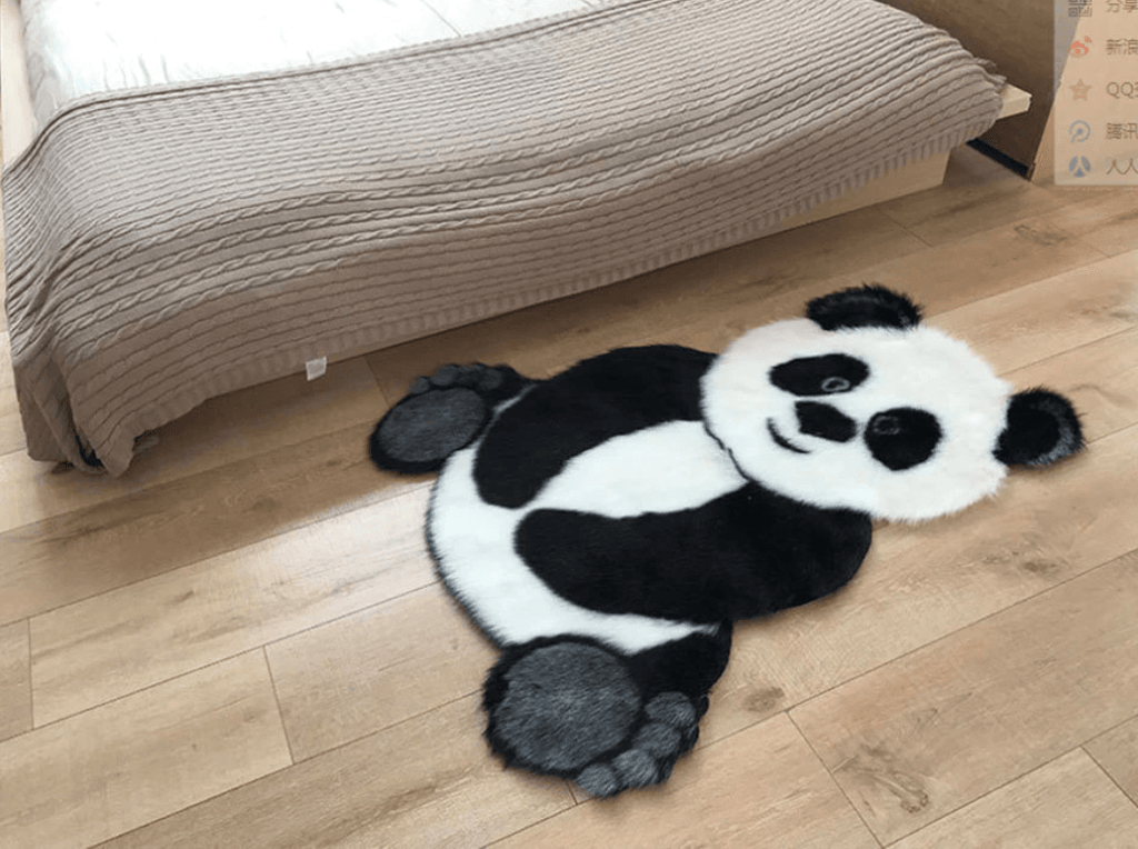 Panda print vloerkleed