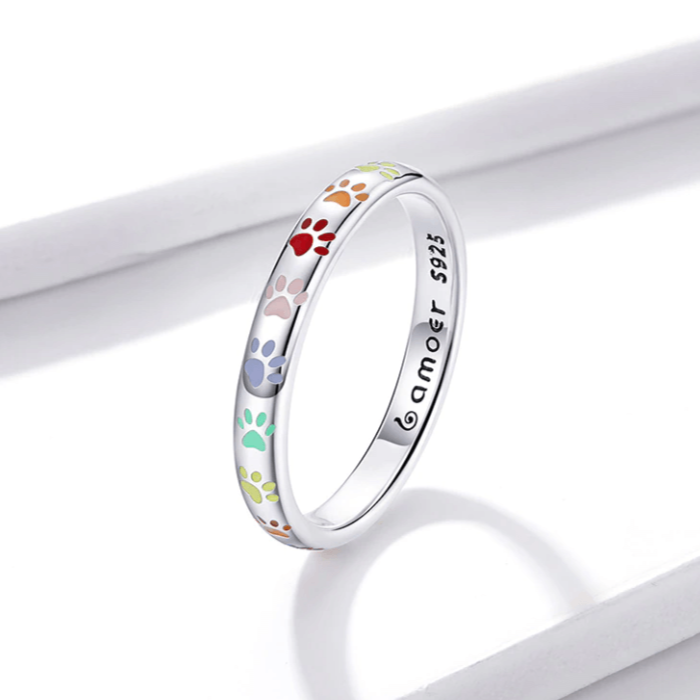 Ring met kattenpootjes — afbeelding 1